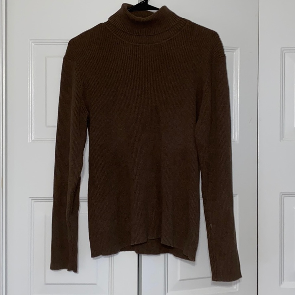(Fits most sizes) Brown Turtleneck Sweater